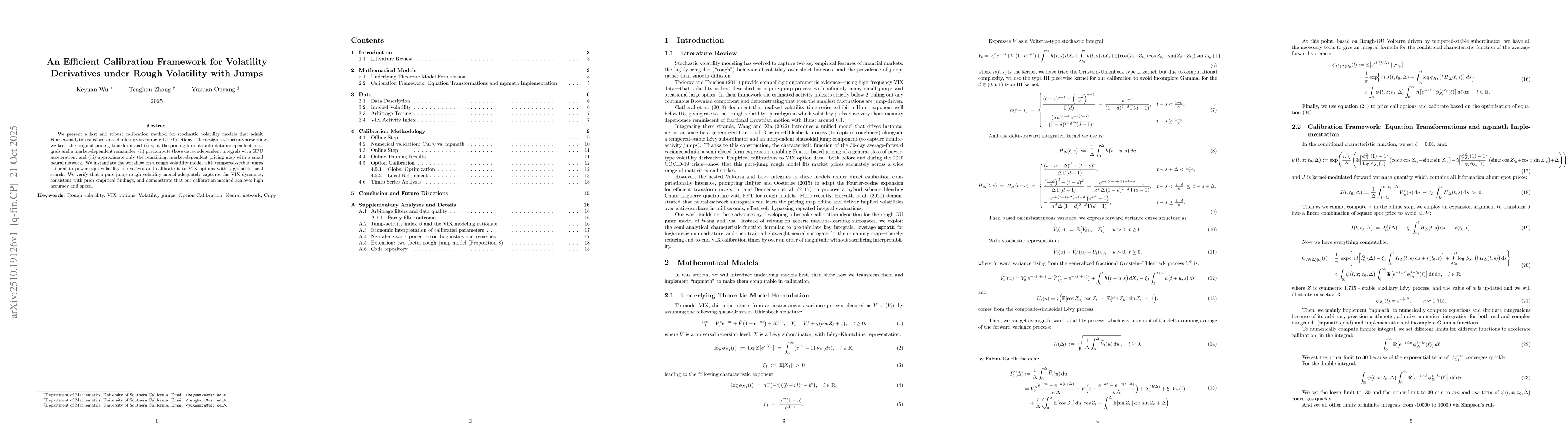 Thumbnail for An Efficient Calibration Framework for Volatility Derivatives under
  Rough Volatility with Jumps