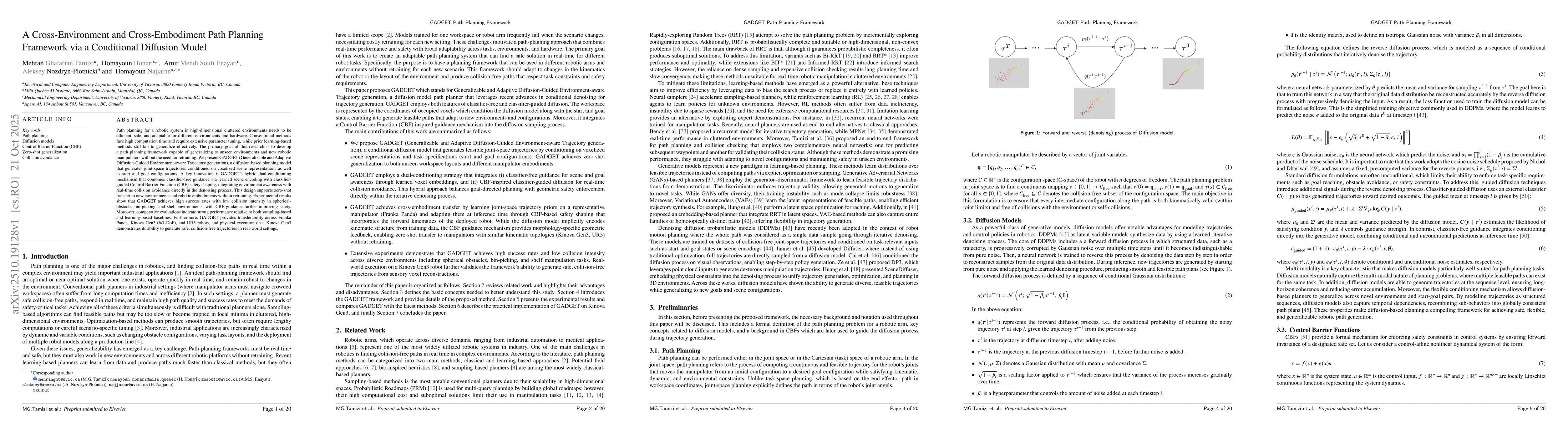 Thumbnail for A Cross-Environment and Cross-Embodiment Path Planning Framework via a
  Conditional Diffusion Model