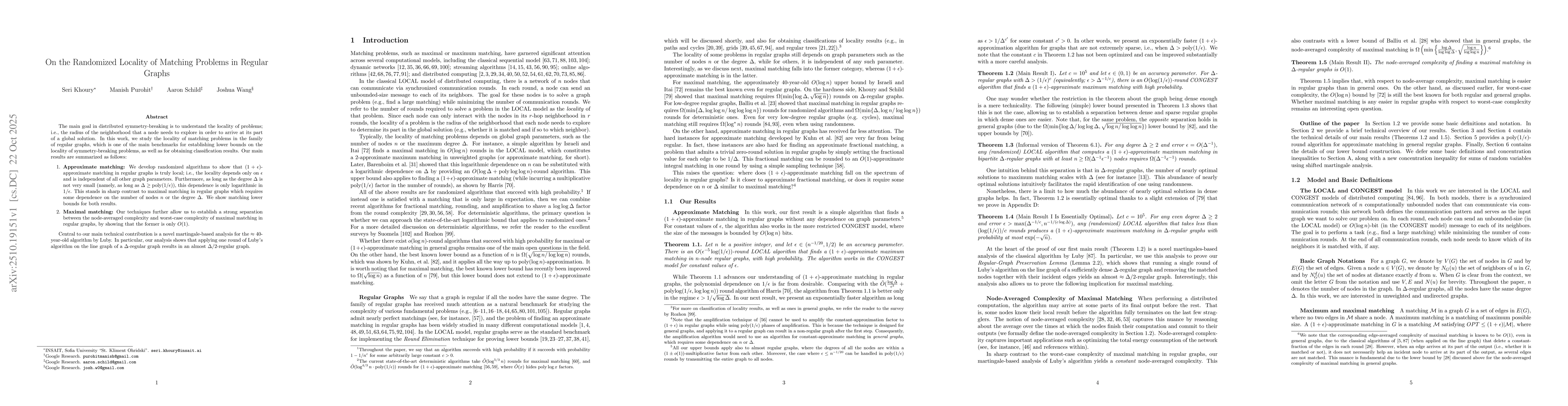 Thumbnail for On the Randomized Locality of Matching Problems in Regular Graphs