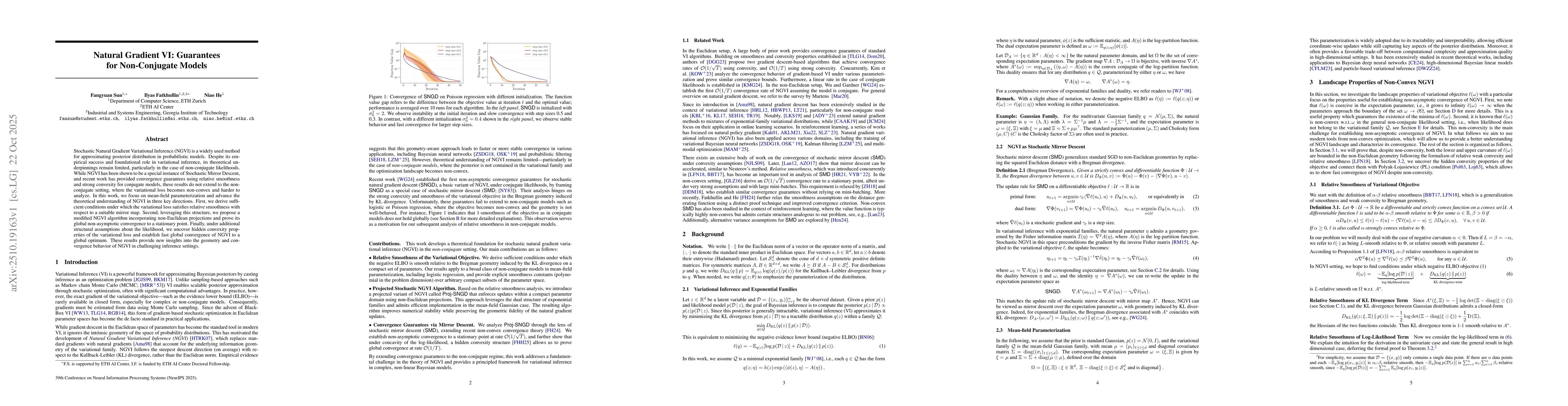 Thumbnail for Natural Gradient VI: Guarantees for Non-Conjugate Models