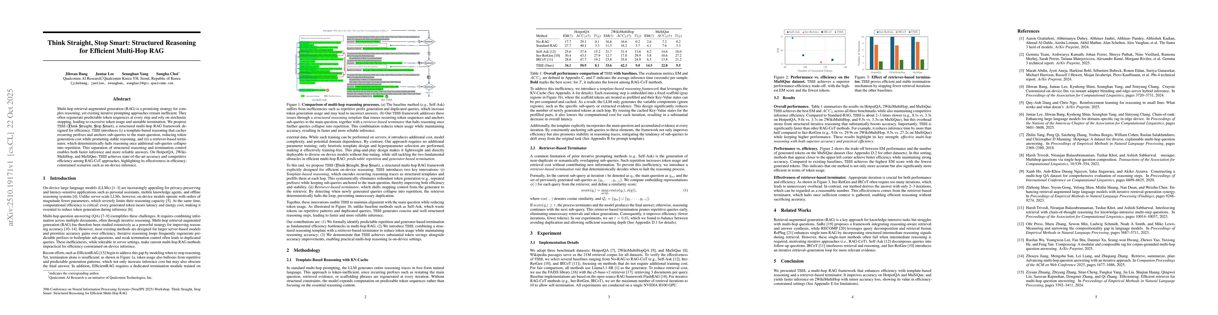 Thumbnail for Think Straight, Stop Smart: Structured Reasoning for Efficient Multi-Hop
  RAG