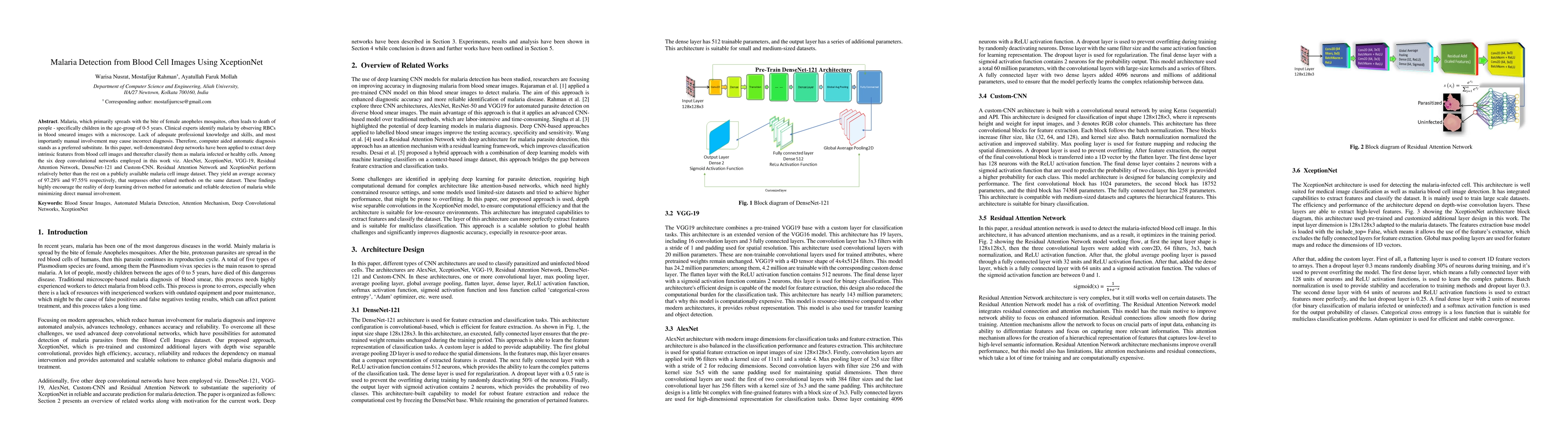 Thumbnail for Malaria Detection from Blood Cell Images Using XceptionNet