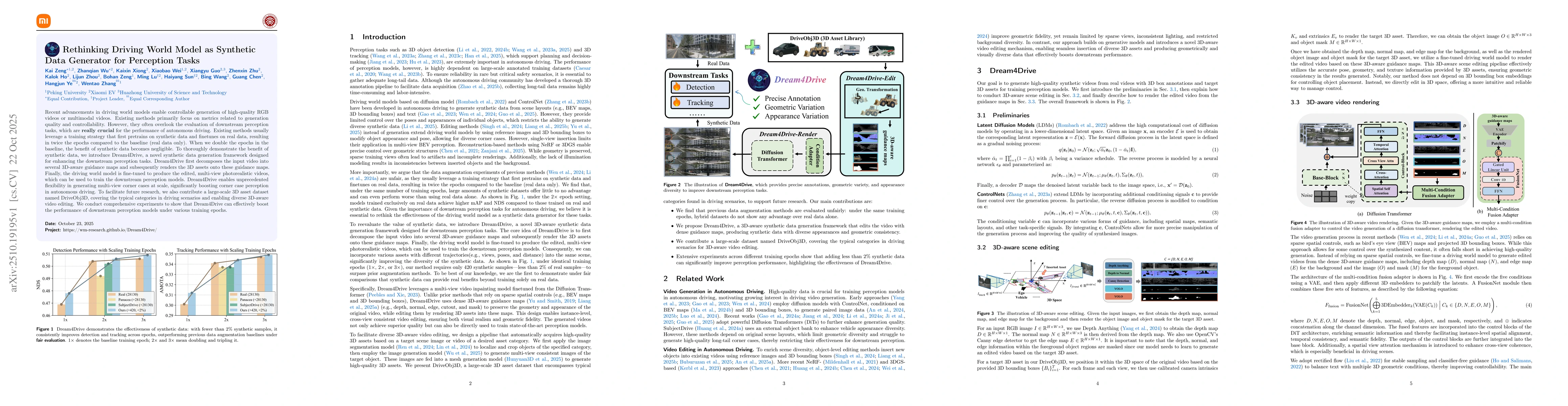 Thumbnail for Rethinking Driving World Model as Synthetic Data Generator for
  Perception Tasks