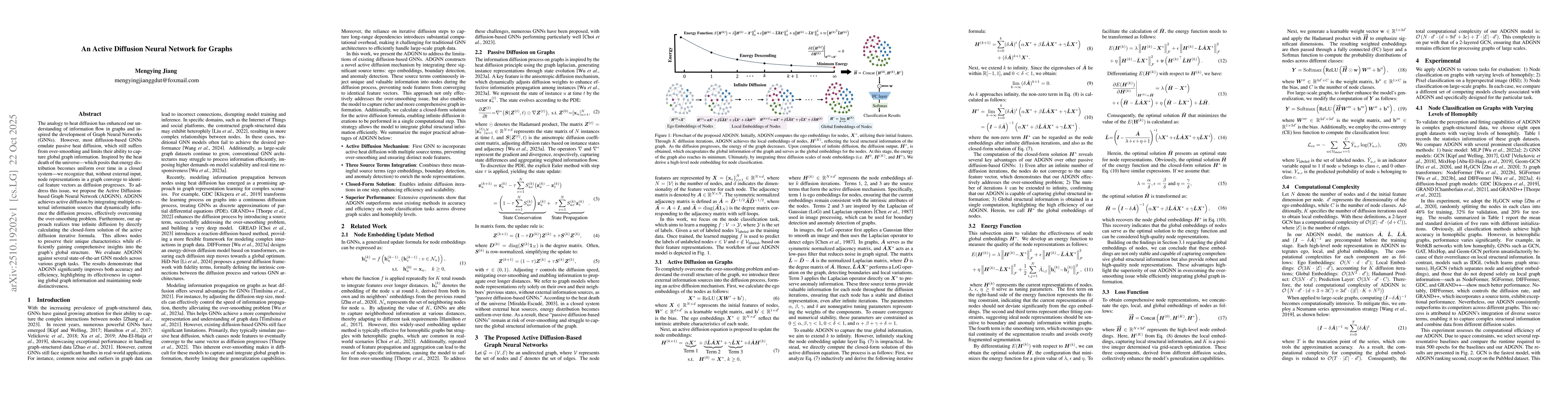Thumbnail for An Active Diffusion Neural Network for Graphs