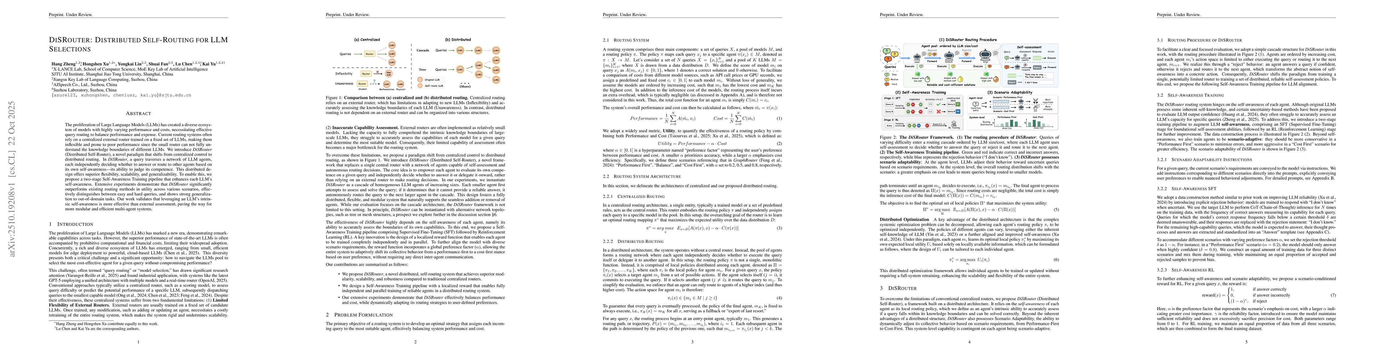Thumbnail for DiSRouter: Distributed Self-Routing for LLM Selections