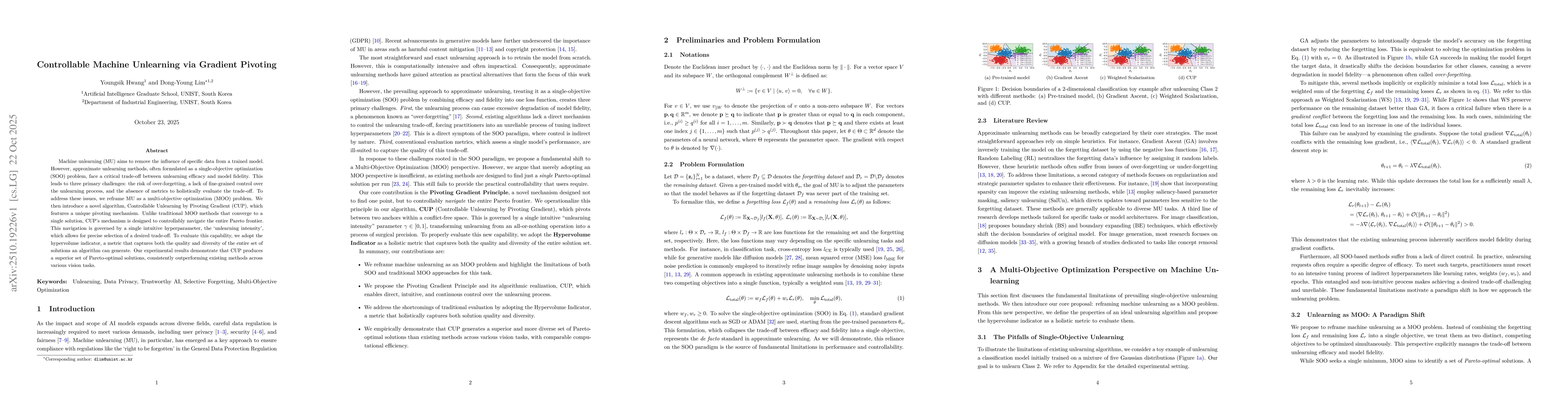 Thumbnail for Controllable Machine Unlearning via Gradient Pivoting