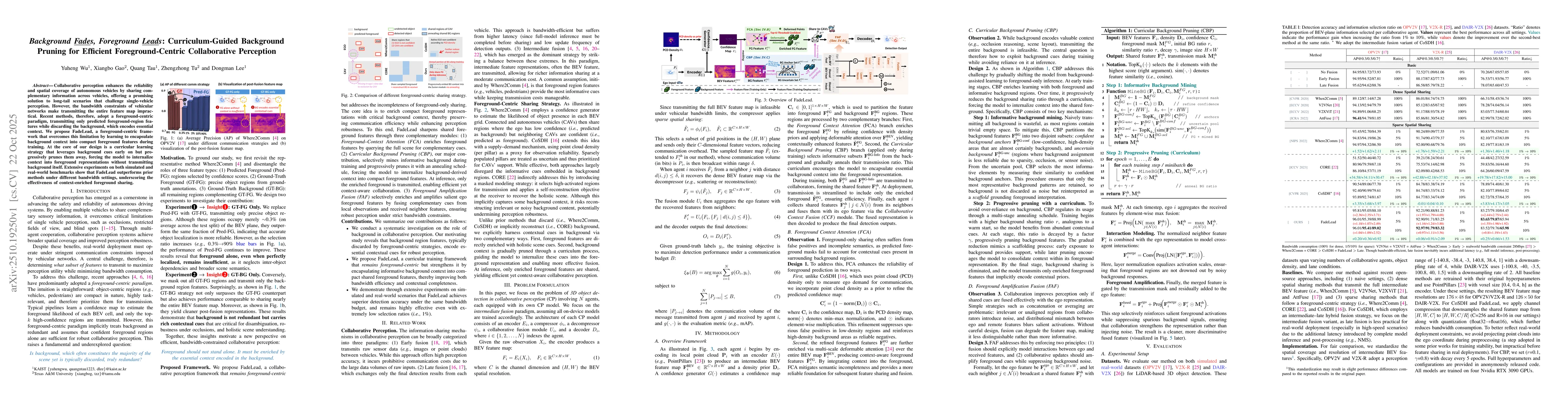 Thumbnail for Background Fades, Foreground Leads: Curriculum-Guided Background Pruning
  for Efficient Foreground-Centric Collaborative Perception