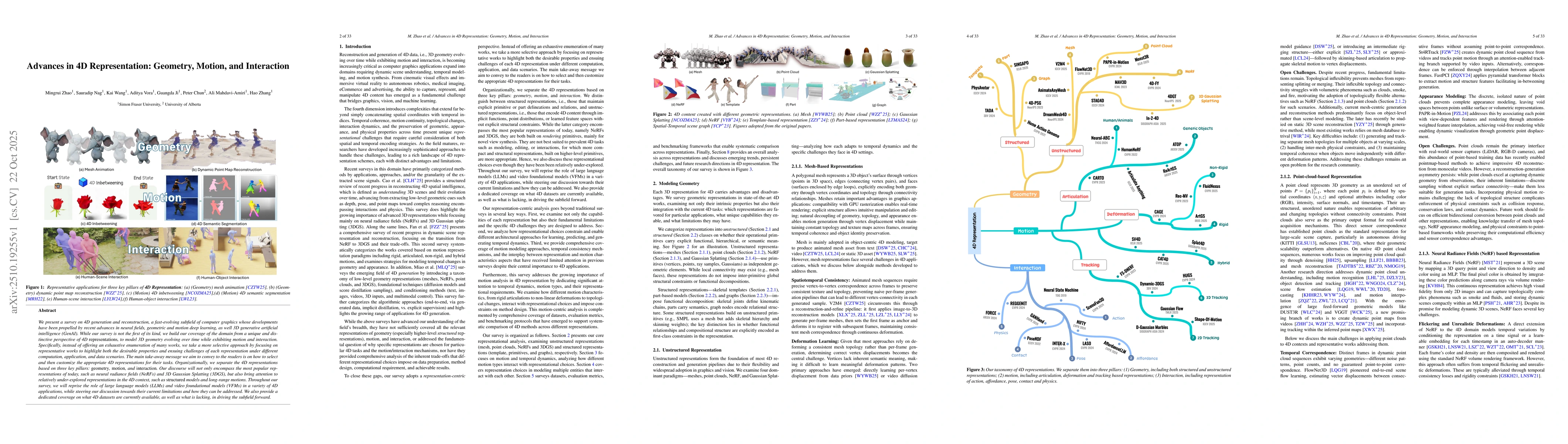 Thumbnail for Advances in 4D Representation: Geometry, Motion, and Interaction