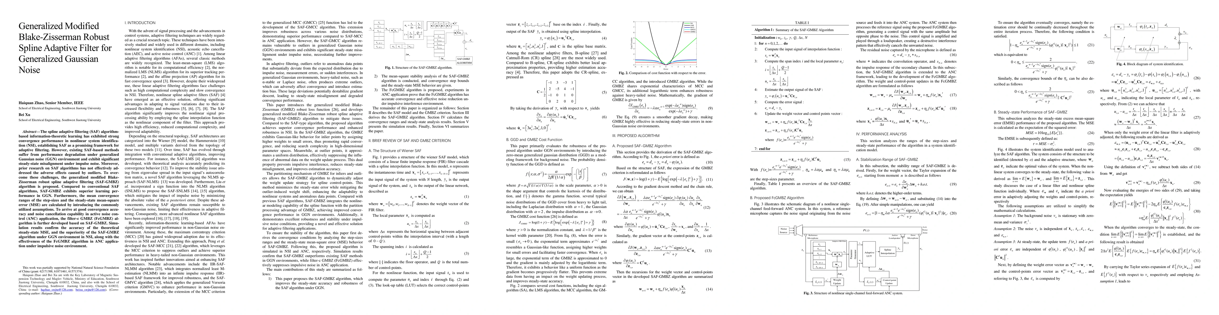 Thumbnail for Generalized Modified Blake-Zisserman Robust Spline Adaptive Filter for
  Generalized Gaussian Noise