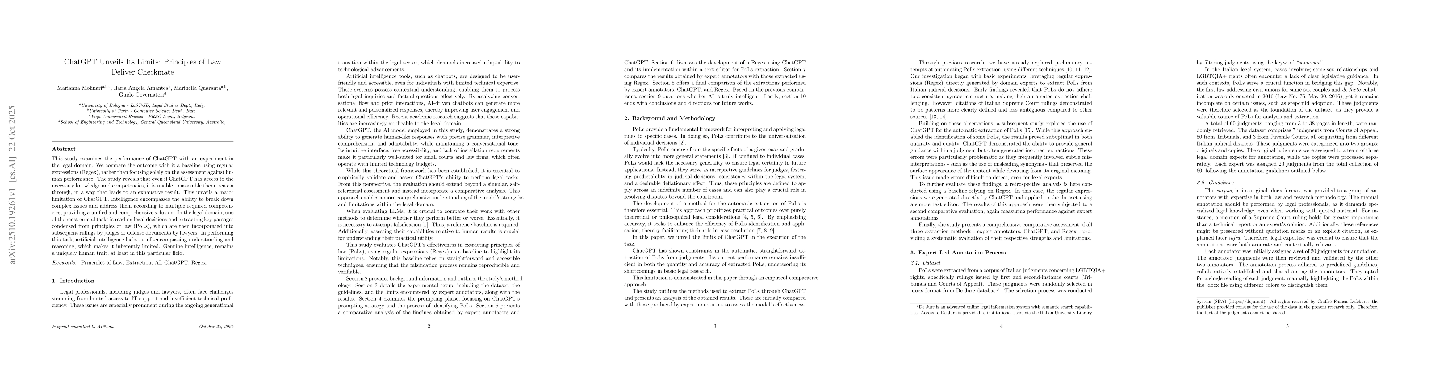 Thumbnail for ChatGPT Unveils Its Limits: Principles of Law Deliver Checkmate