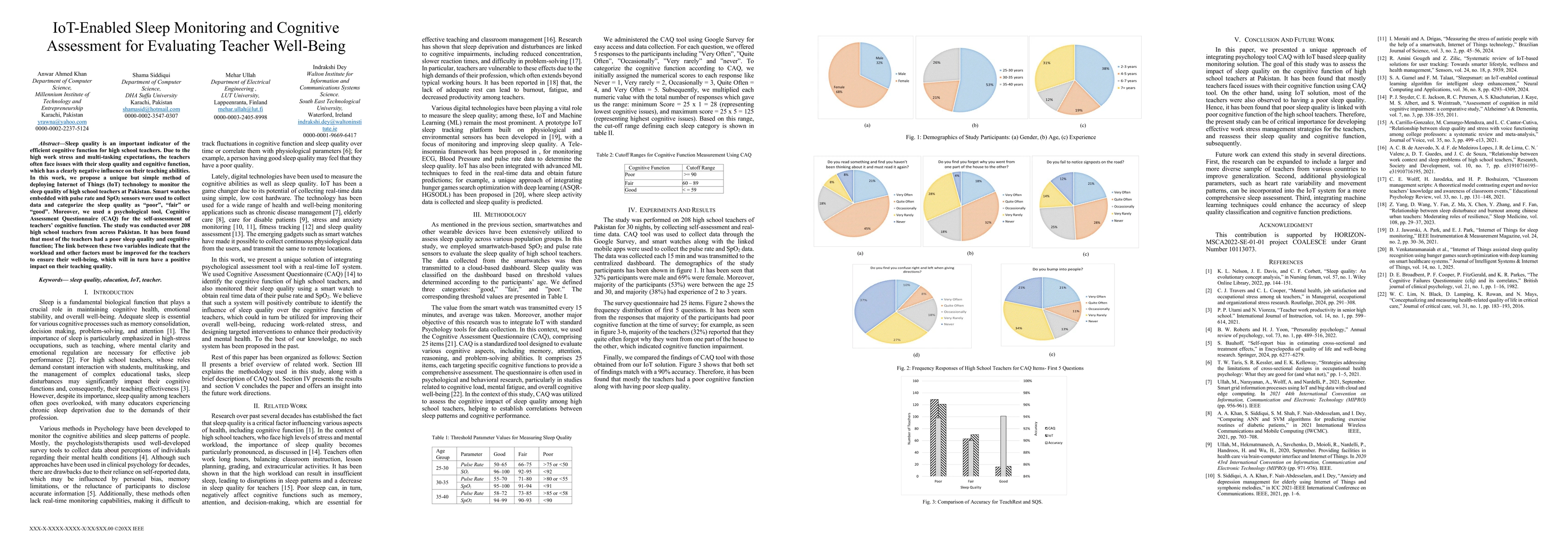 Thumbnail for IoT-Enabled Sleep Monitoring and Cognitive Assessment for Evaluating
  Teacher Well-Being