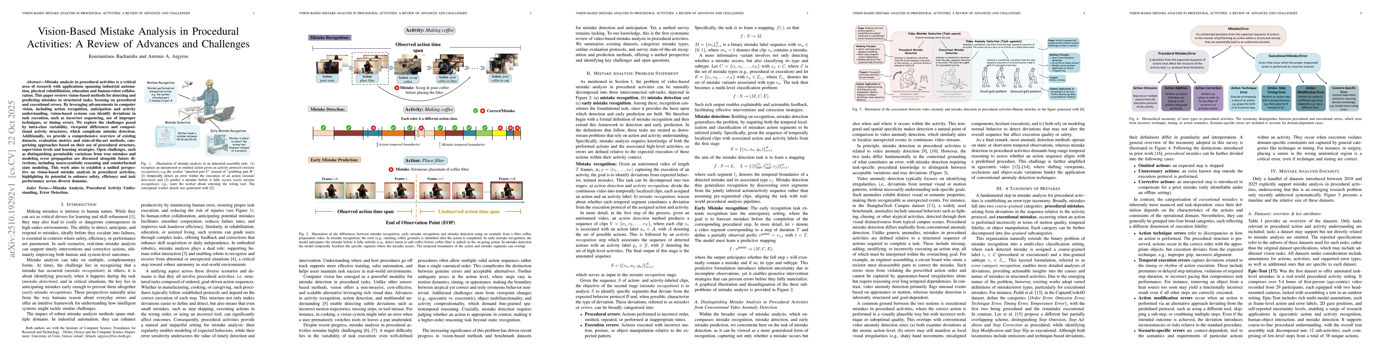 Thumbnail for Vision-Based Mistake Analysis in Procedural Activities: A Review of
  Advances and Challenges