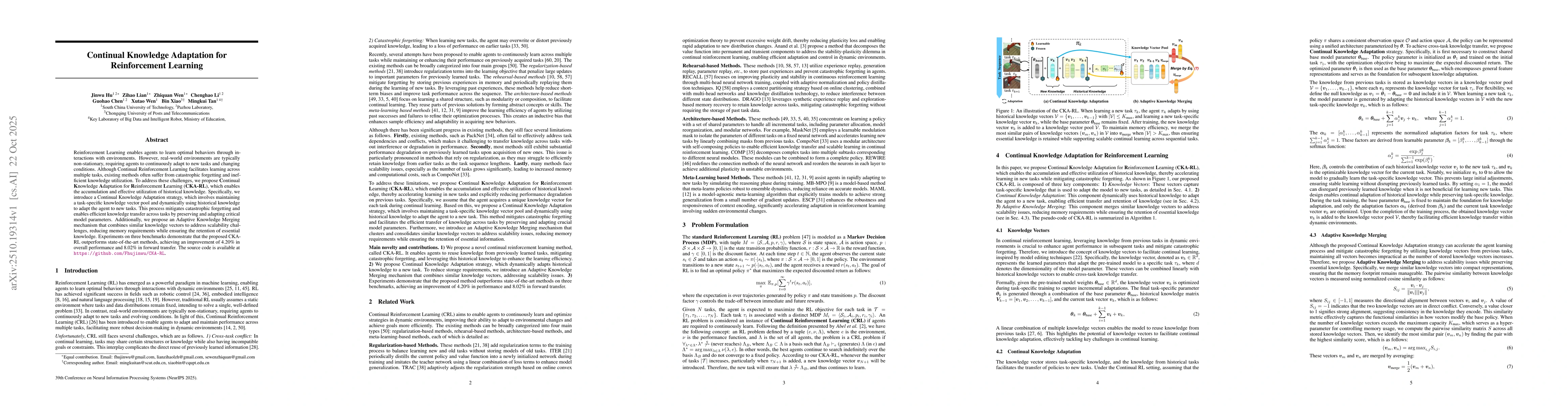 Thumbnail for Continual Knowledge Adaptation for Reinforcement Learning