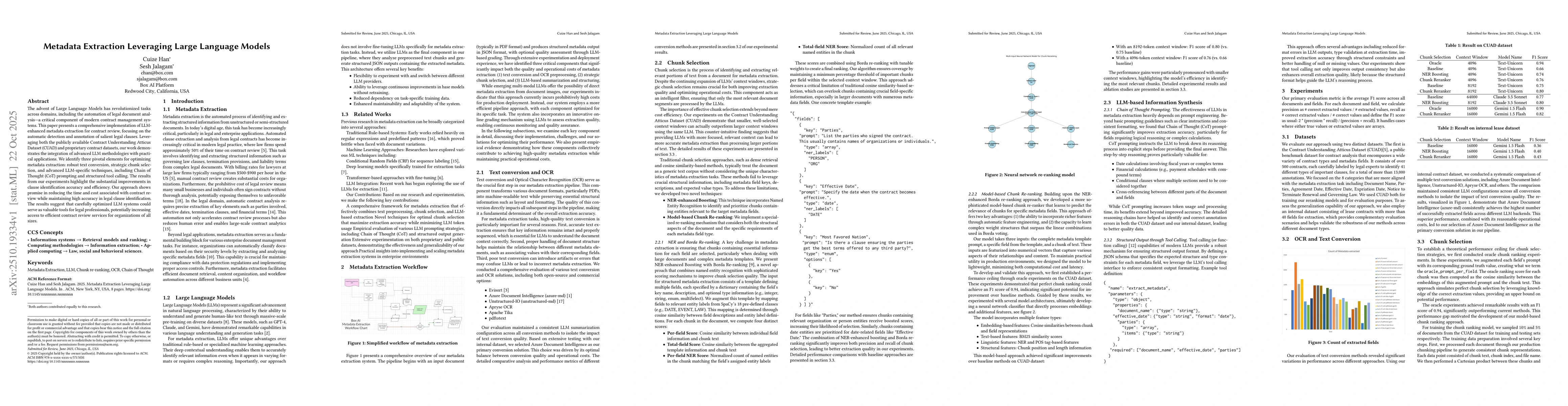 Thumbnail for Metadata Extraction Leveraging Large Language Models