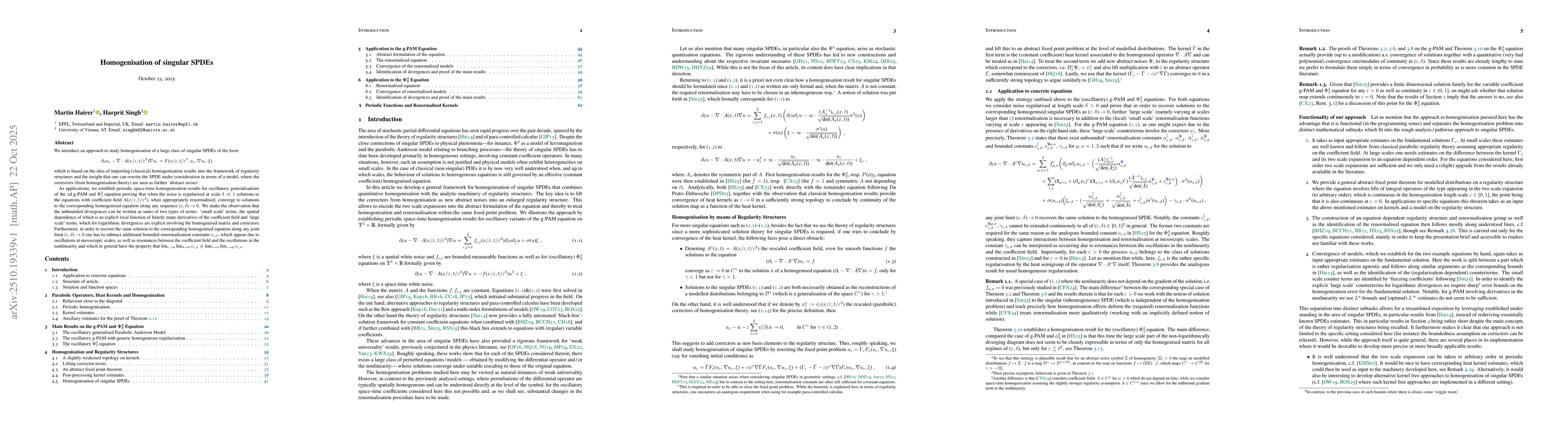 Thumbnail for Homogenisation of singular SPDEs
