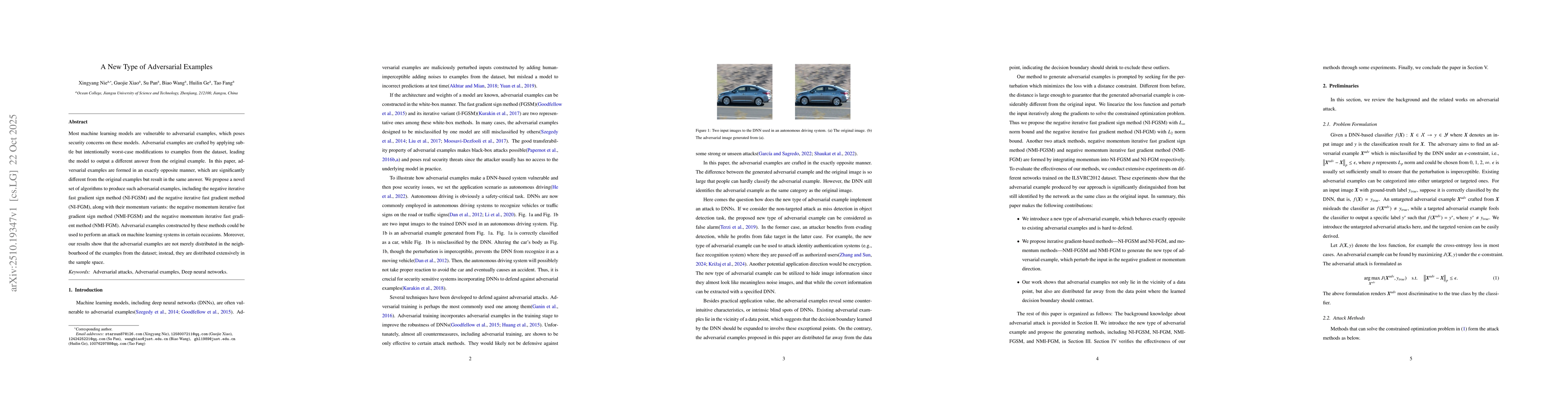 Thumbnail for A New Type of Adversarial Examples