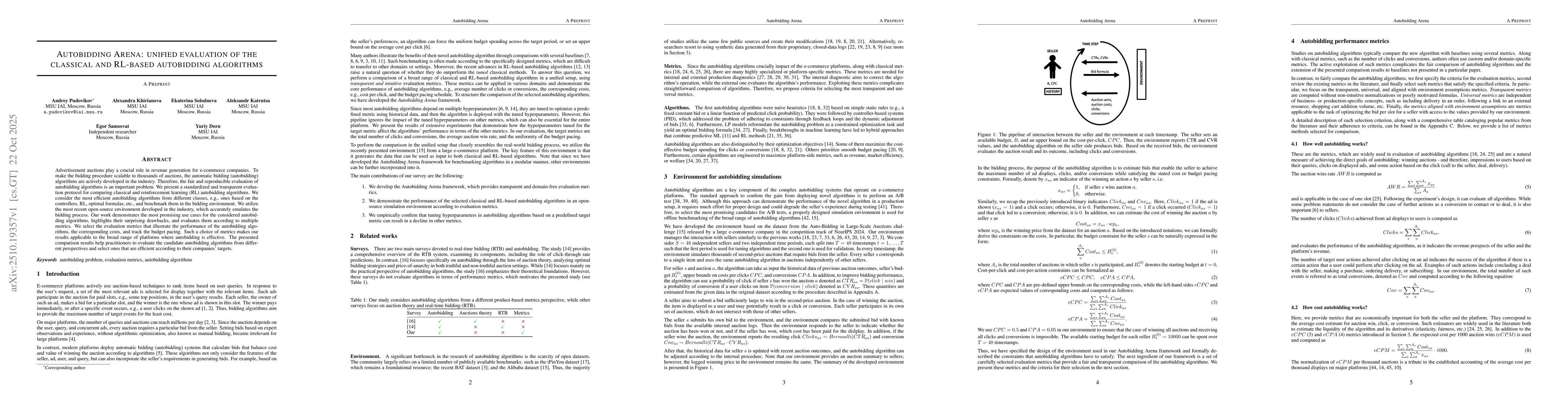 Thumbnail for Autobidding Arena: unified evaluation of the classical and RL-based
  autobidding algorithms