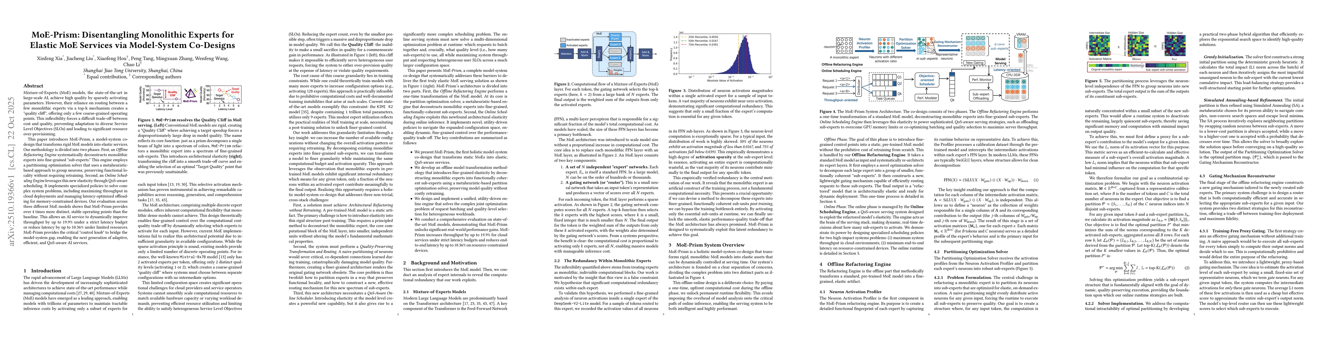 Thumbnail for MoE-Prism: Disentangling Monolithic Experts for Elastic MoE Services via
  Model-System Co-Designs