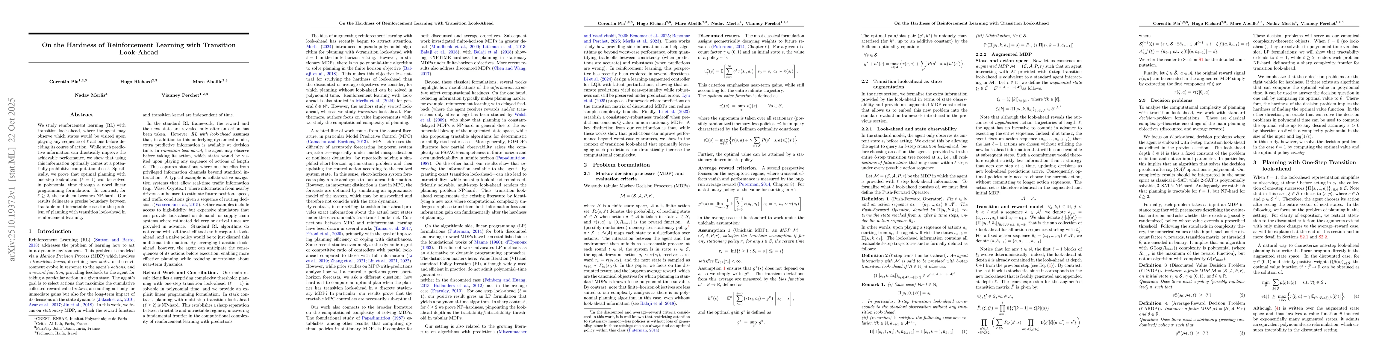 Thumbnail for On the hardness of RL with Lookahead