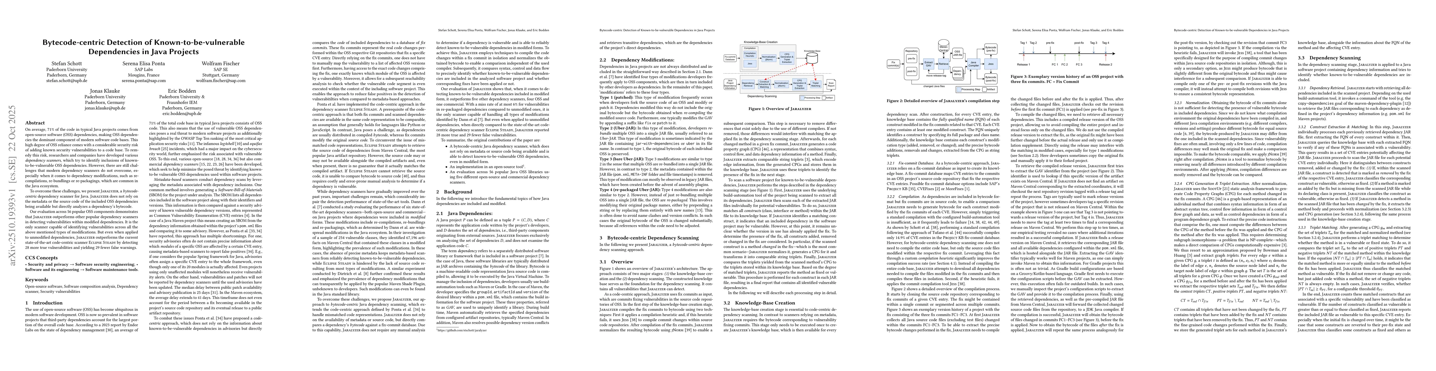 Thumbnail for Bytecode-centric Detection of Known-to-be-vulnerable Dependencies in
  Java Projects