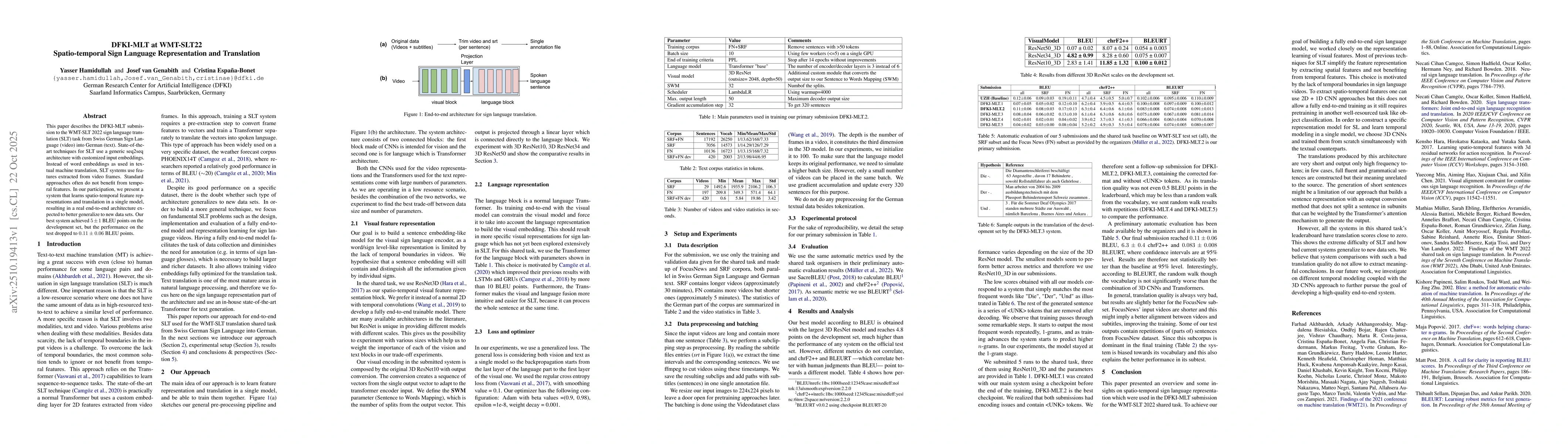 Thumbnail for Spatio-temporal Sign Language Representation and Translation