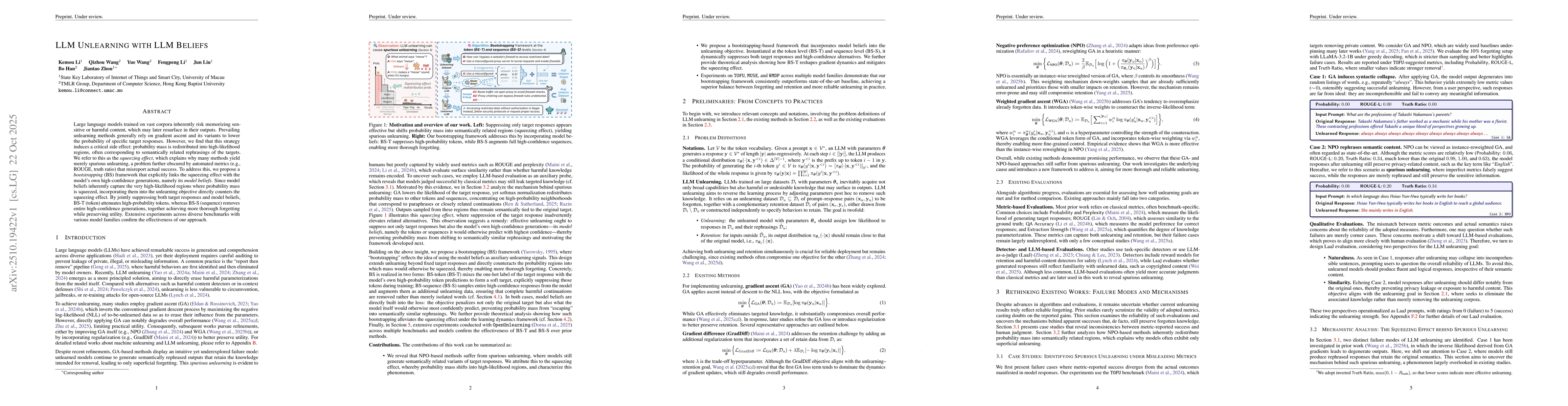 Thumbnail for LLM Unlearning with LLM Beliefs