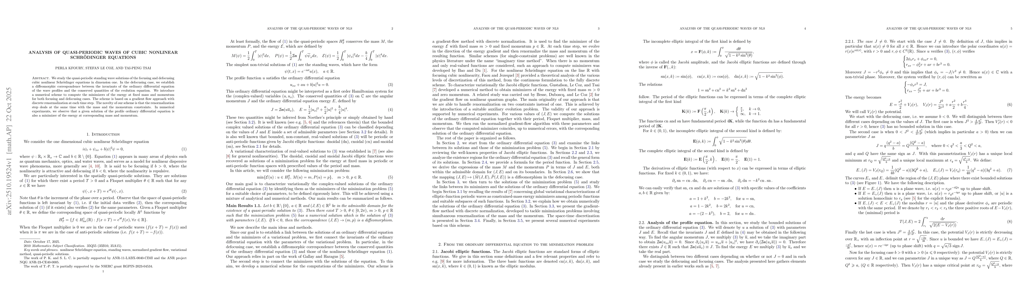 Thumbnail for Analysis of quasi-periodic waves of cubic nonlinear Schr{ö}dinger
  equations