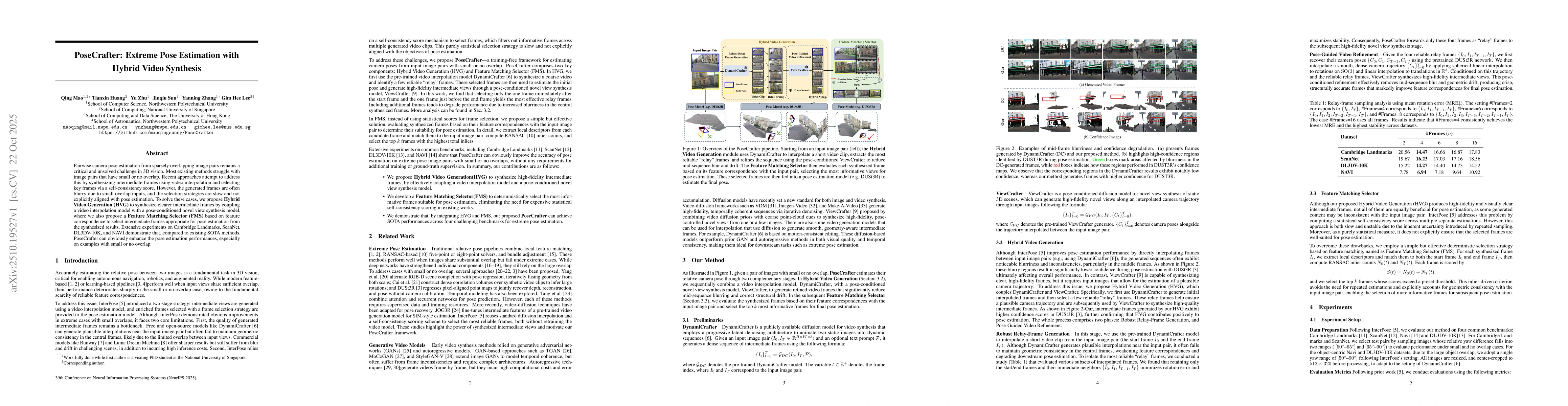 Thumbnail for PoseCrafter: Extreme Pose Estimation with Hybrid Video Synthesis