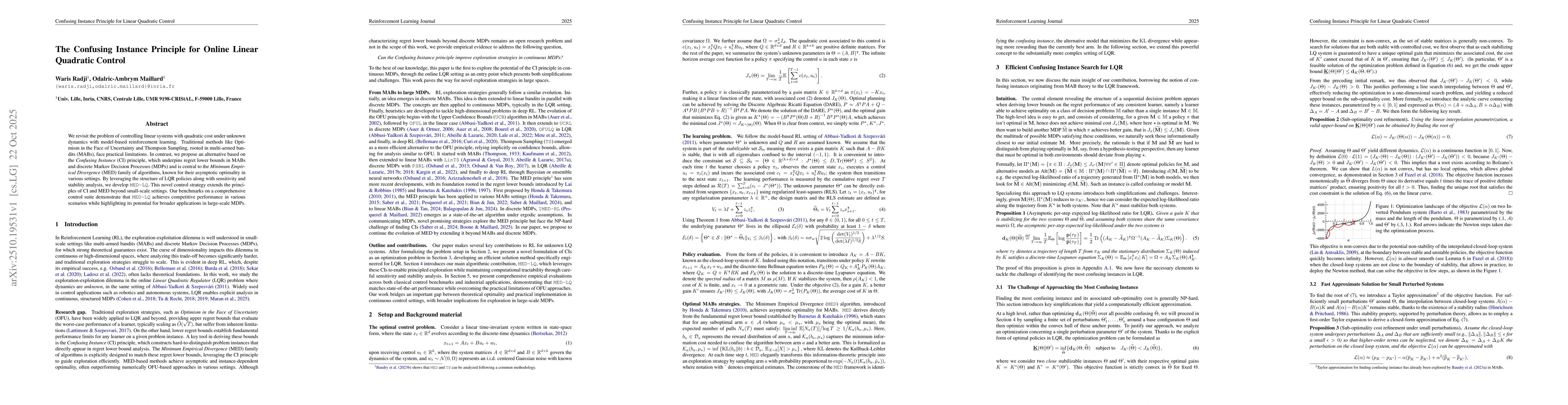 Thumbnail for The Confusing Instance Principle for Online Linear Quadratic Control