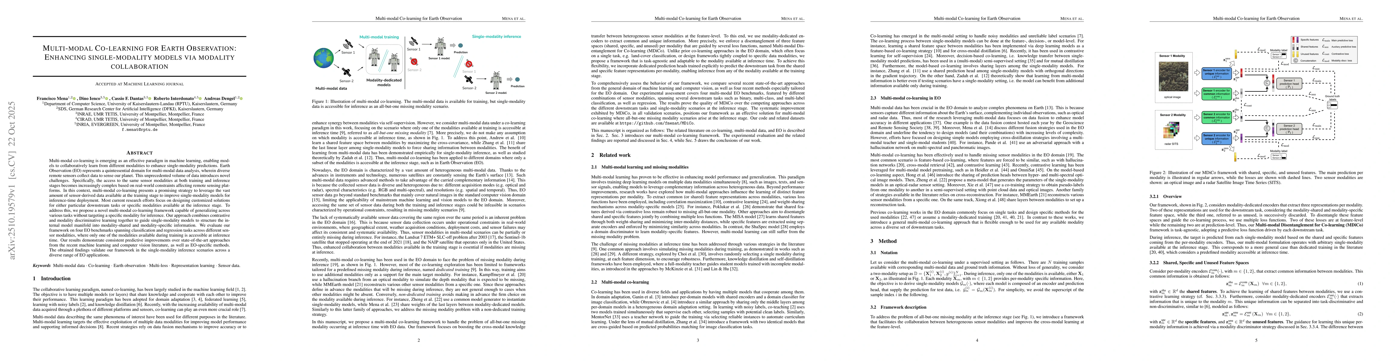 Thumbnail for Multi-modal Co-learning for Earth Observation: Enhancing single-modality
  models via modality collaboration