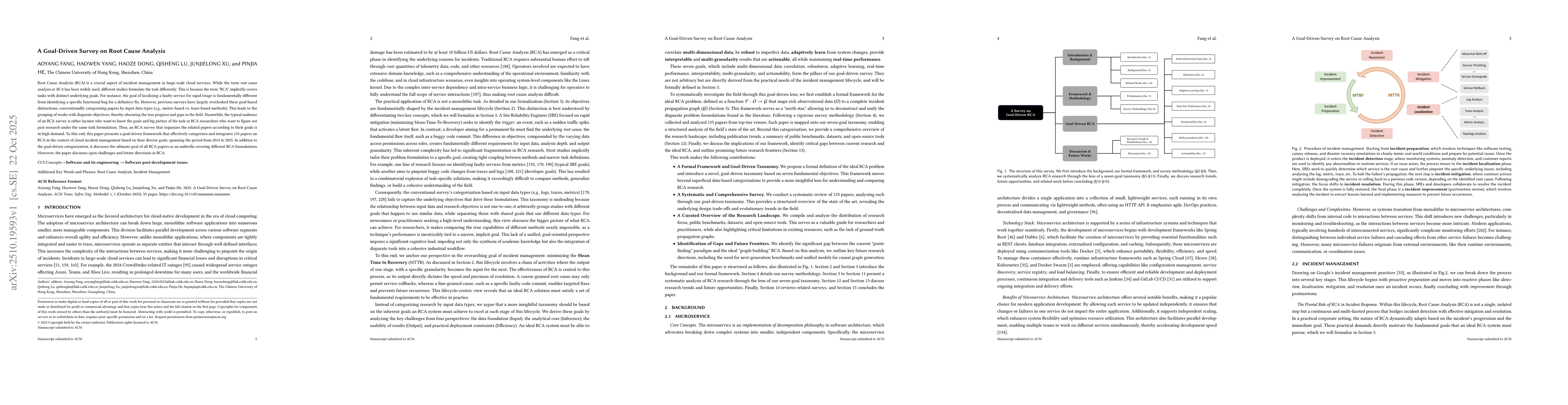 Thumbnail for A Goal-Driven Survey on Root Cause Analysis