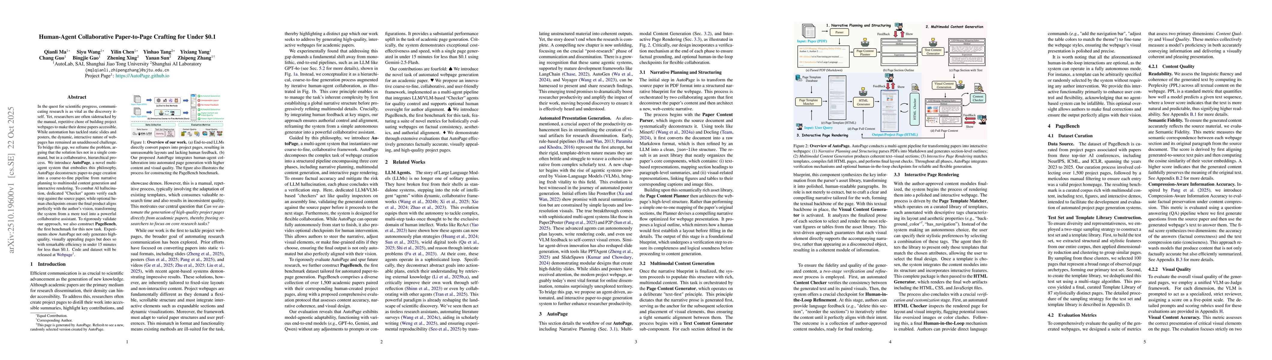 Thumbnail for Human-Agent Collaborative Paper-to-Page Crafting for Under $0.1