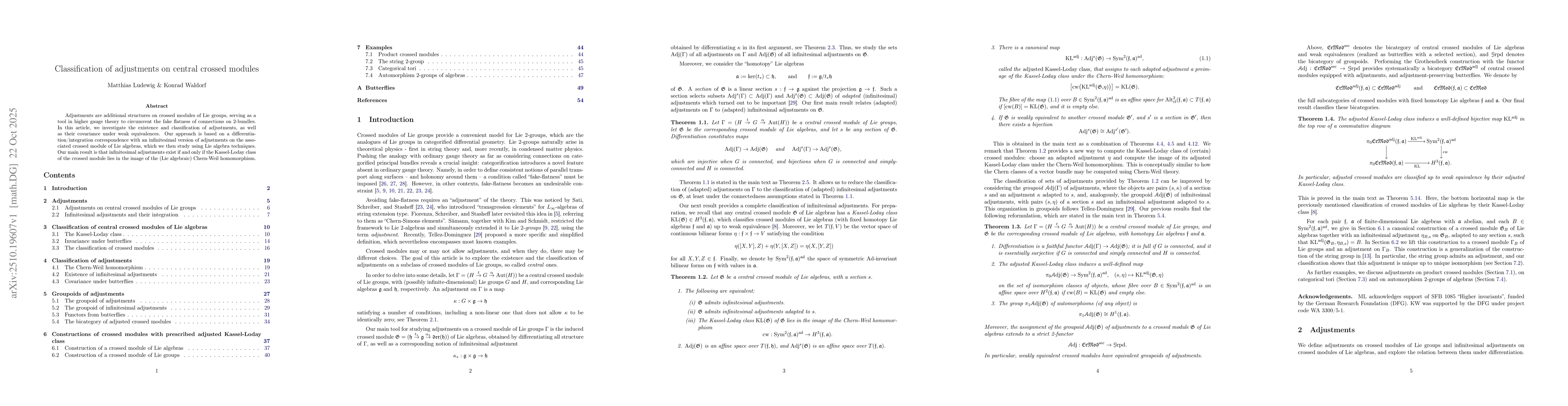 Thumbnail for Classification of adjustments on central crossed modules
