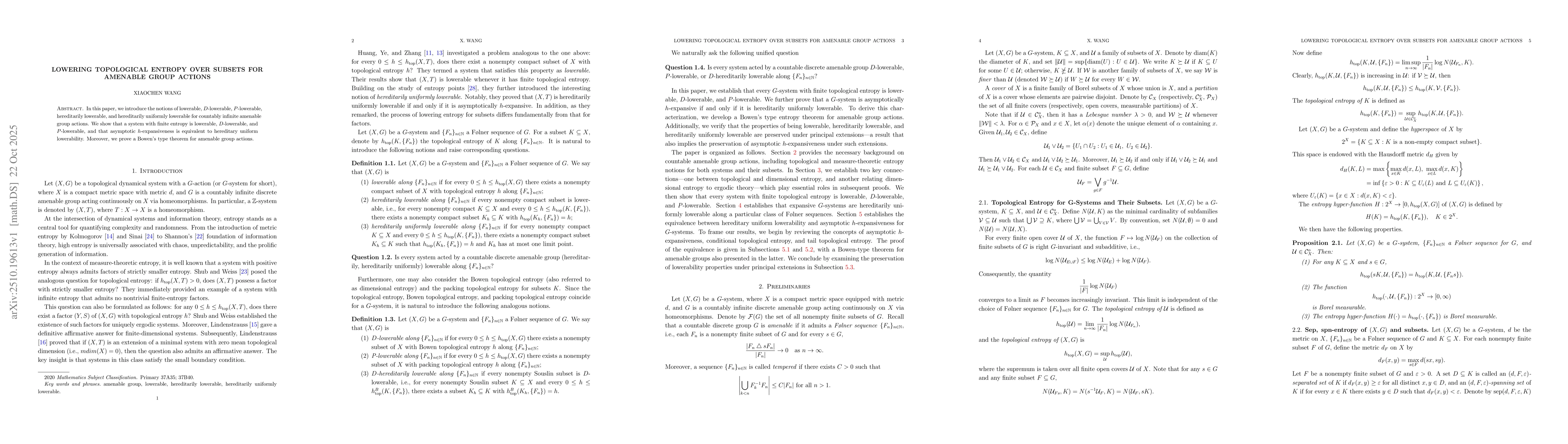 Thumbnail for Lowering topological entropy over subsets for amenable group actions