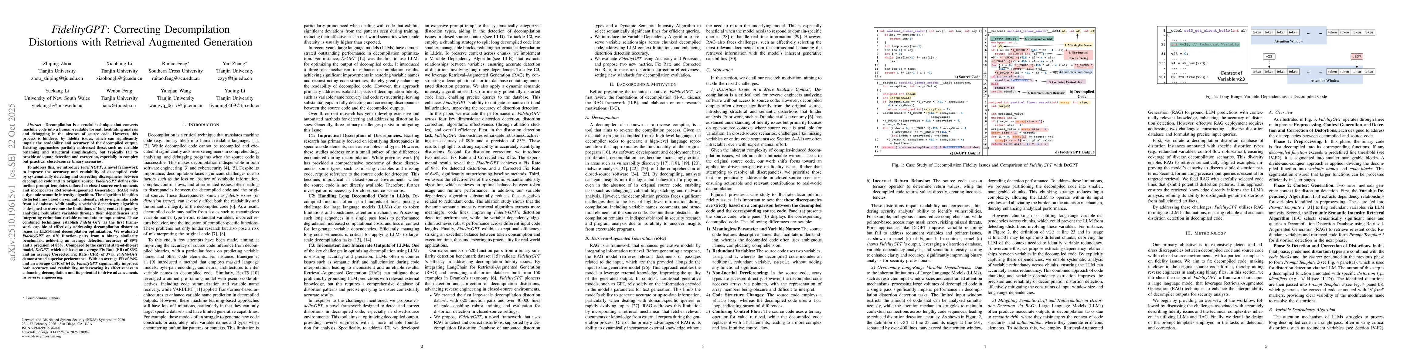 Thumbnail for FidelityGPT: Correcting Decompilation Distortions with Retrieval
  Augmented Generation