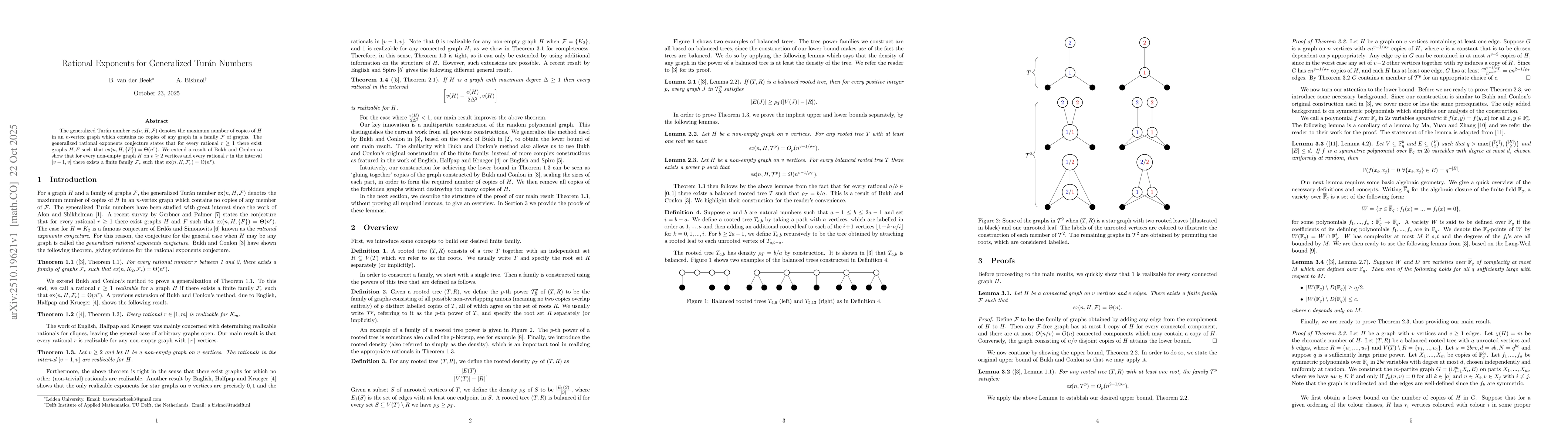 Thumbnail for Rational Exponents for Generalized Turán Numbers