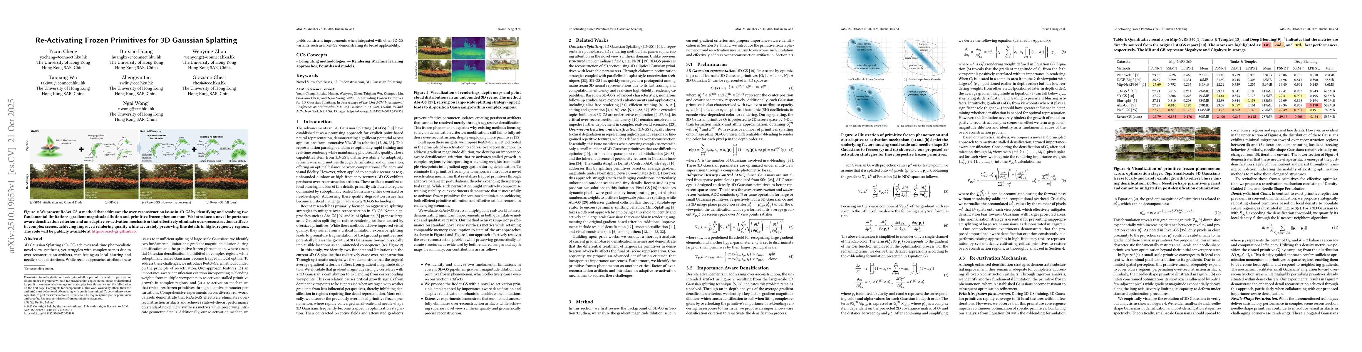 Thumbnail for Re-Activating Frozen Primitives for 3D Gaussian Splatting