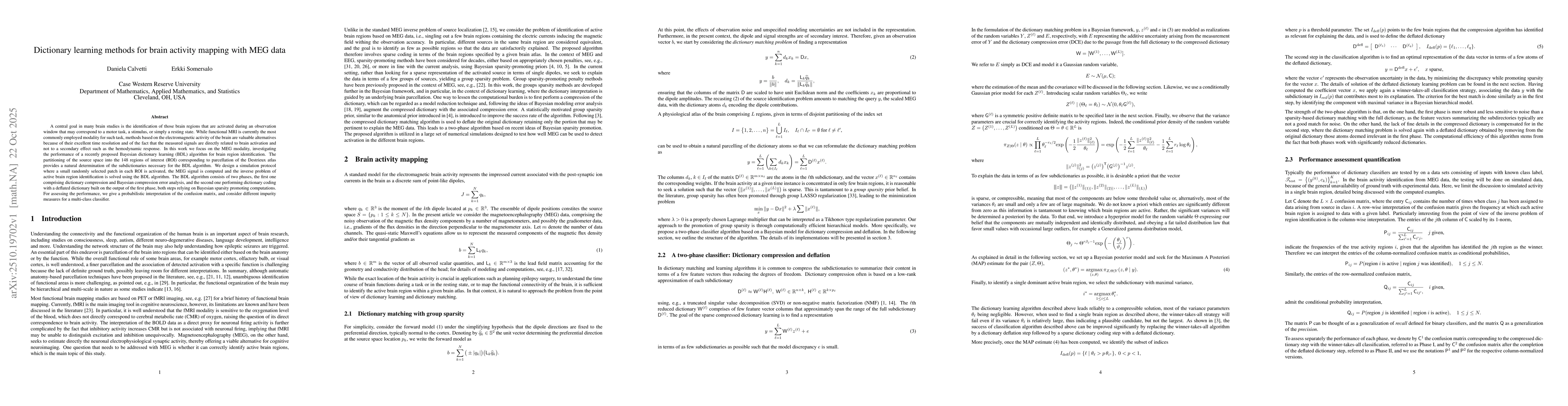 Thumbnail for Dictionary learning methods for brain activity mapping with MEG data