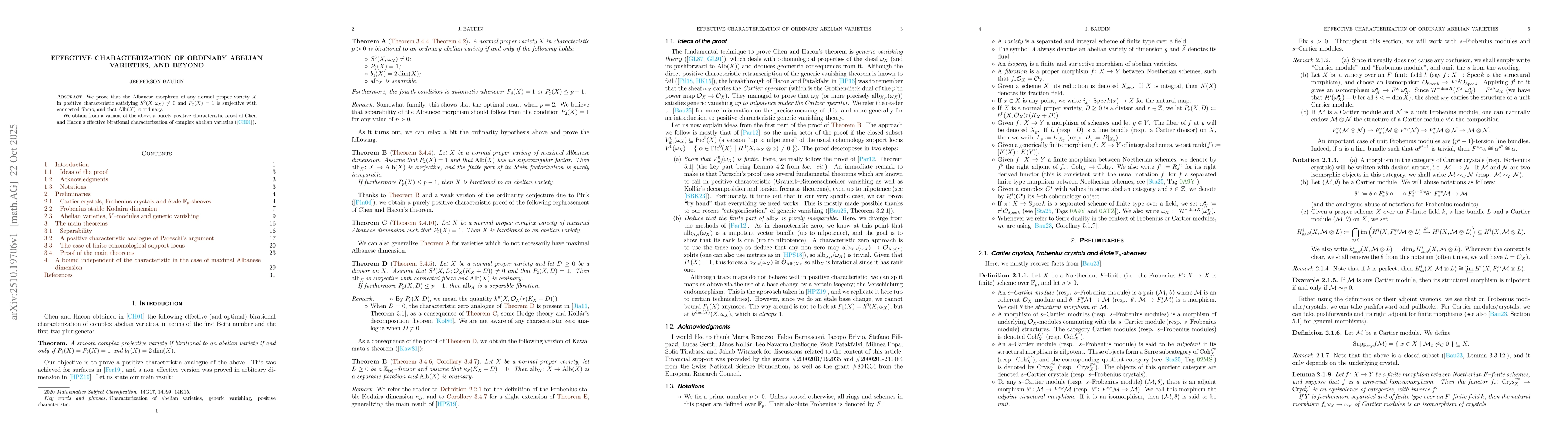 Thumbnail for Effective characterization of ordinary abelian varieties, and beyond