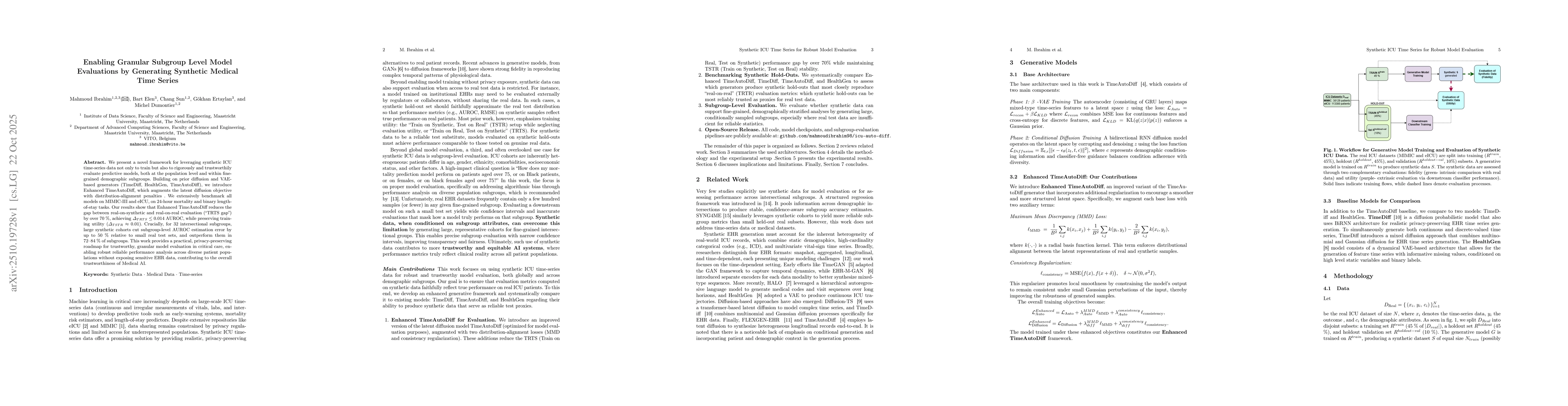 Thumbnail for Enabling Granular Subgroup Level Model Evaluations by Generating
  Synthetic Medical Time Series