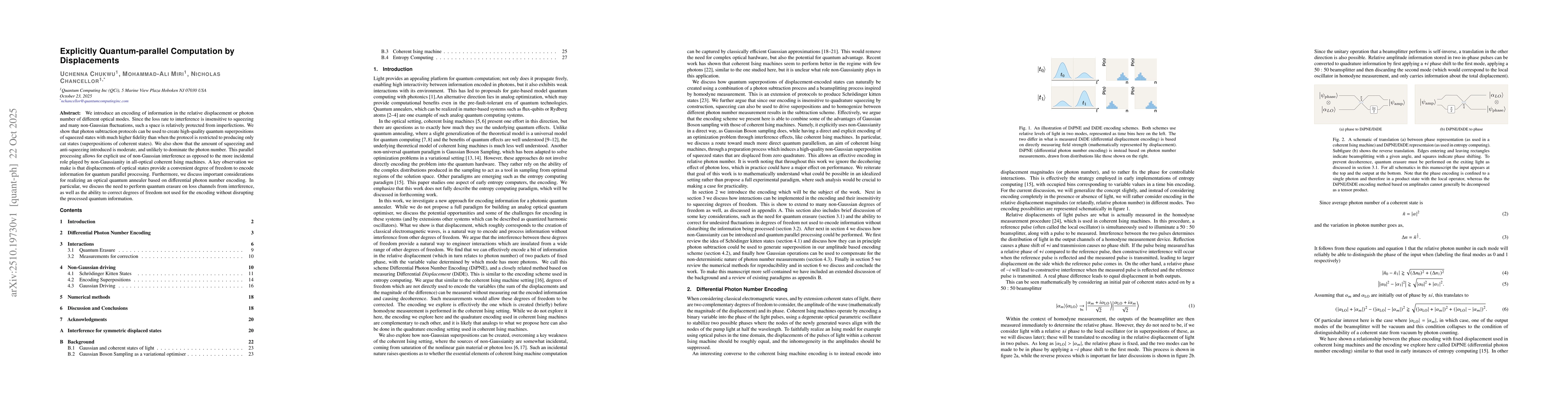 Thumbnail for Explicitly Quantum-parallel Computation by Displacements