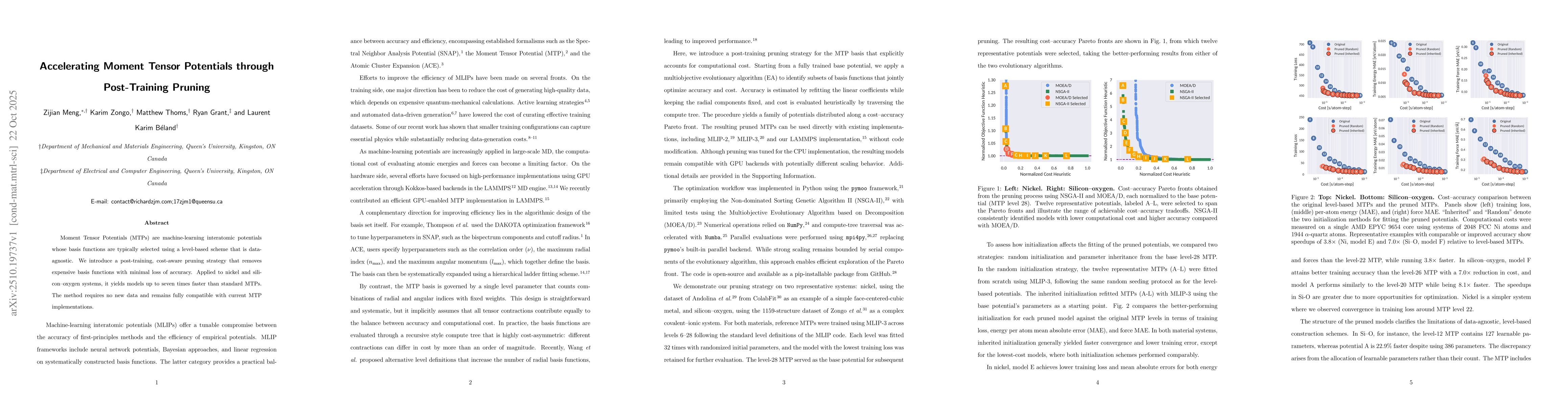 Thumbnail for Accelerating Moment Tensor Potentials through Post-Training Pruning
