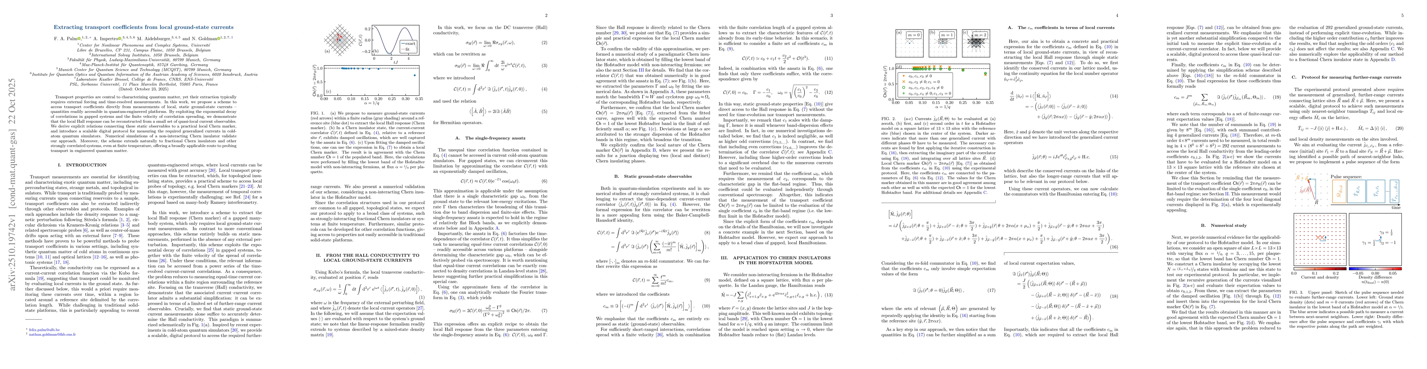 Thumbnail for Extracting transport coefficients from local ground-state currents