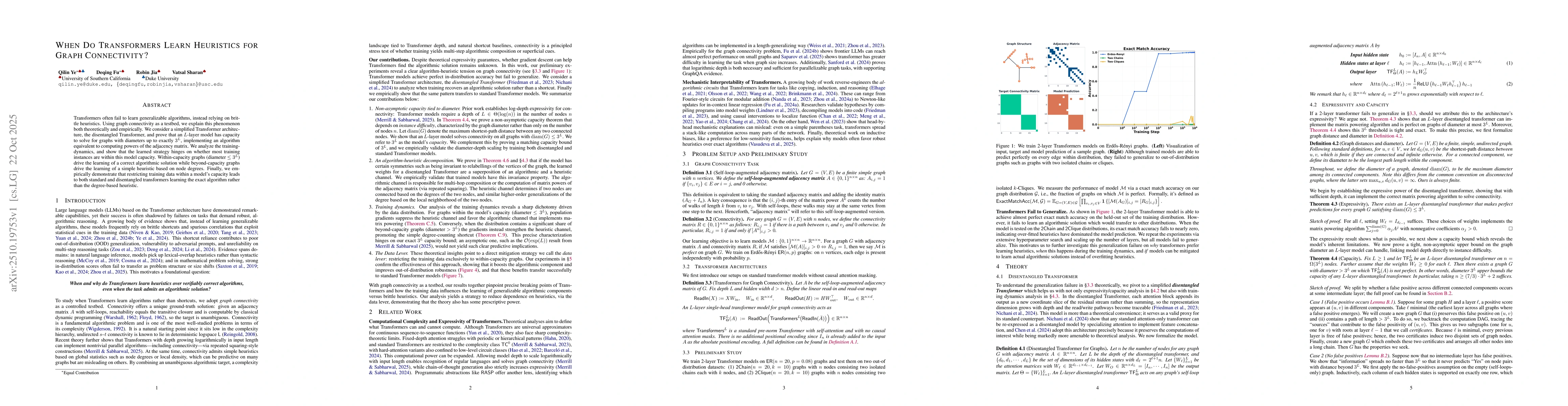 Thumbnail for When Do Transformers Learn Heuristics for Graph Connectivity?