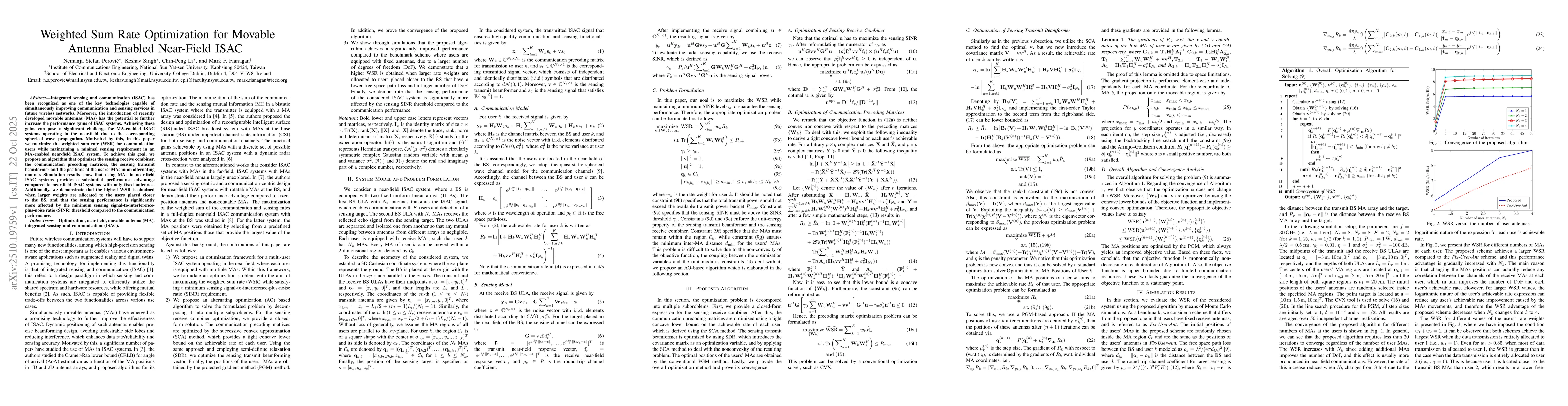 Thumbnail for Weighted Sum Rate Optimization for Movable Antenna Enabled Near-Field
  ISAC