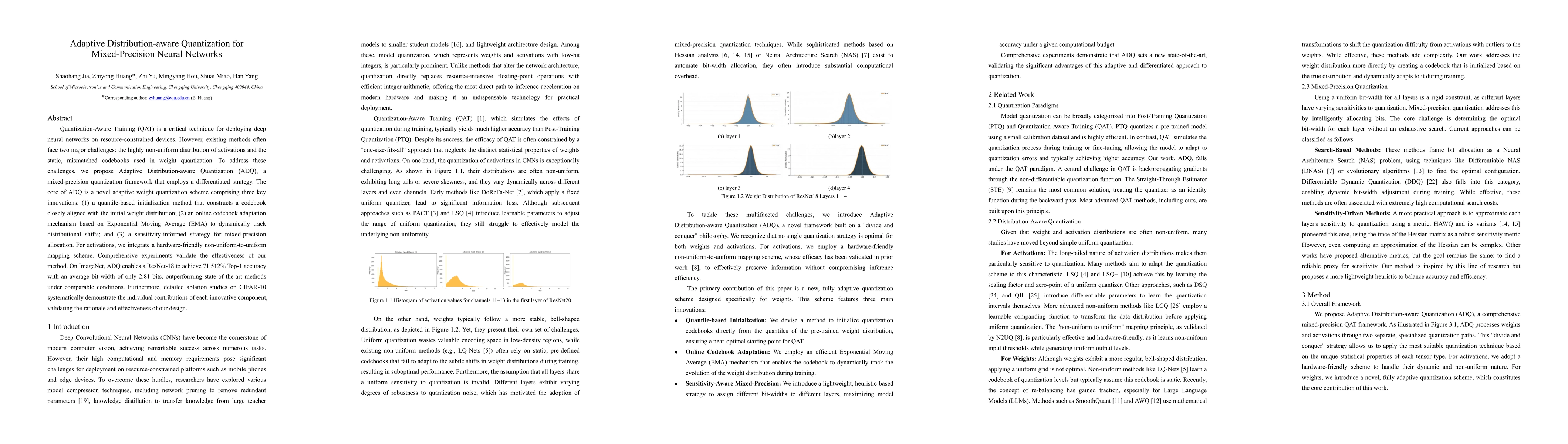 Thumbnail for Adaptive Distribution-aware Quantization for Mixed-Precision Neural
  Networks