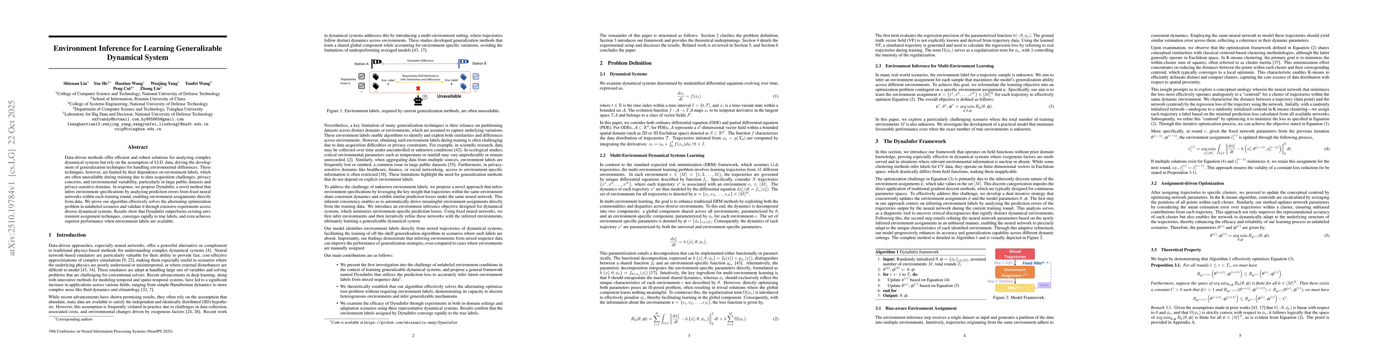 Thumbnail for Environment Inference for Learning Generalizable Dynamical System