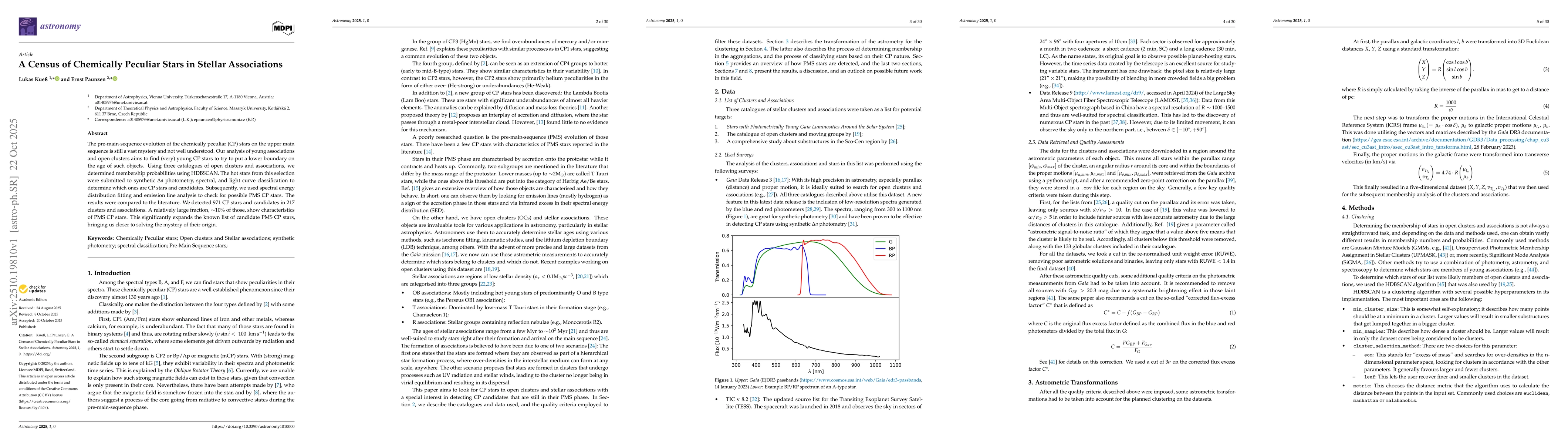 Thumbnail for A Census of Chemically Peculiar Stars in Stellar Associations