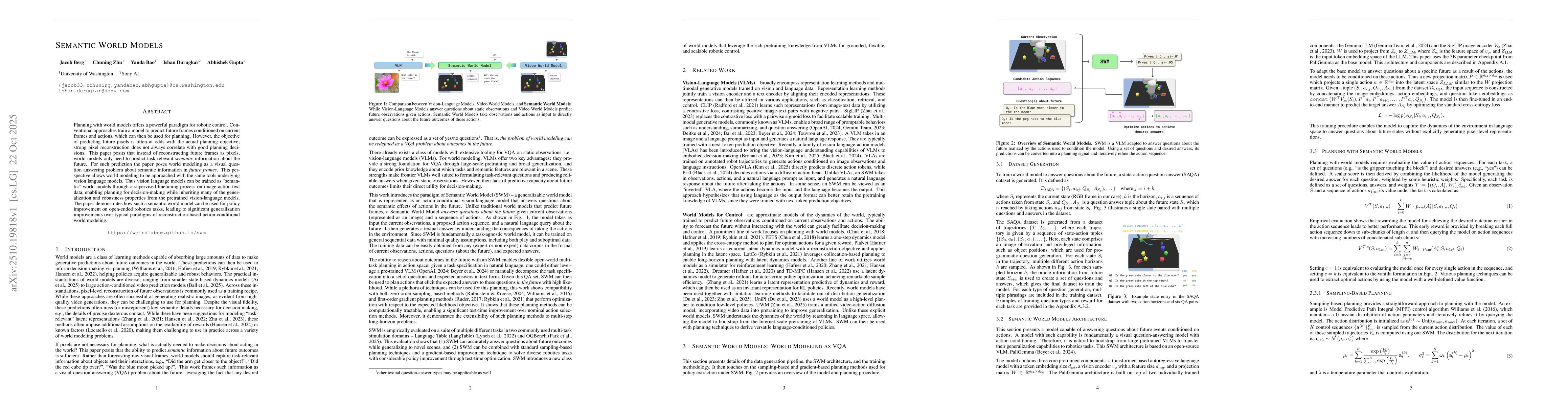 Thumbnail for Semantic World Models