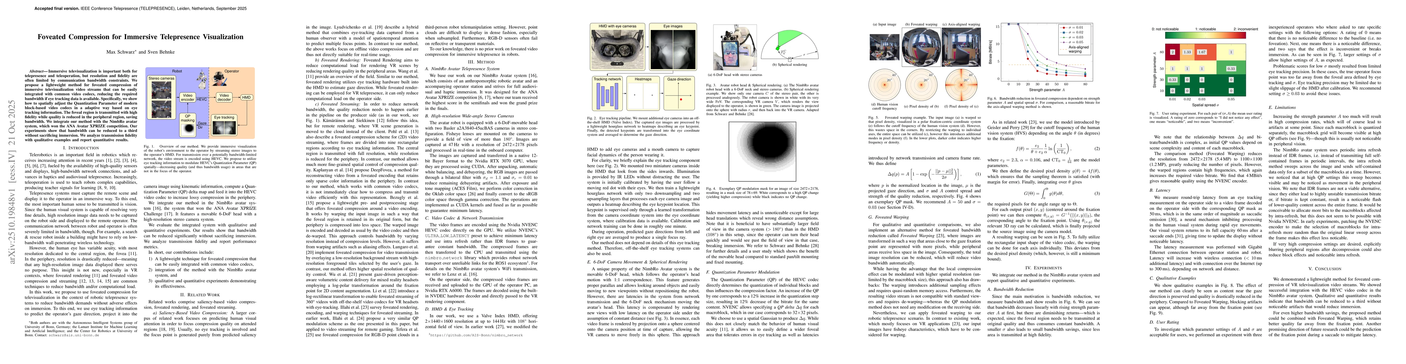 Thumbnail for Foveated Compression for Immersive Telepresence Visualization